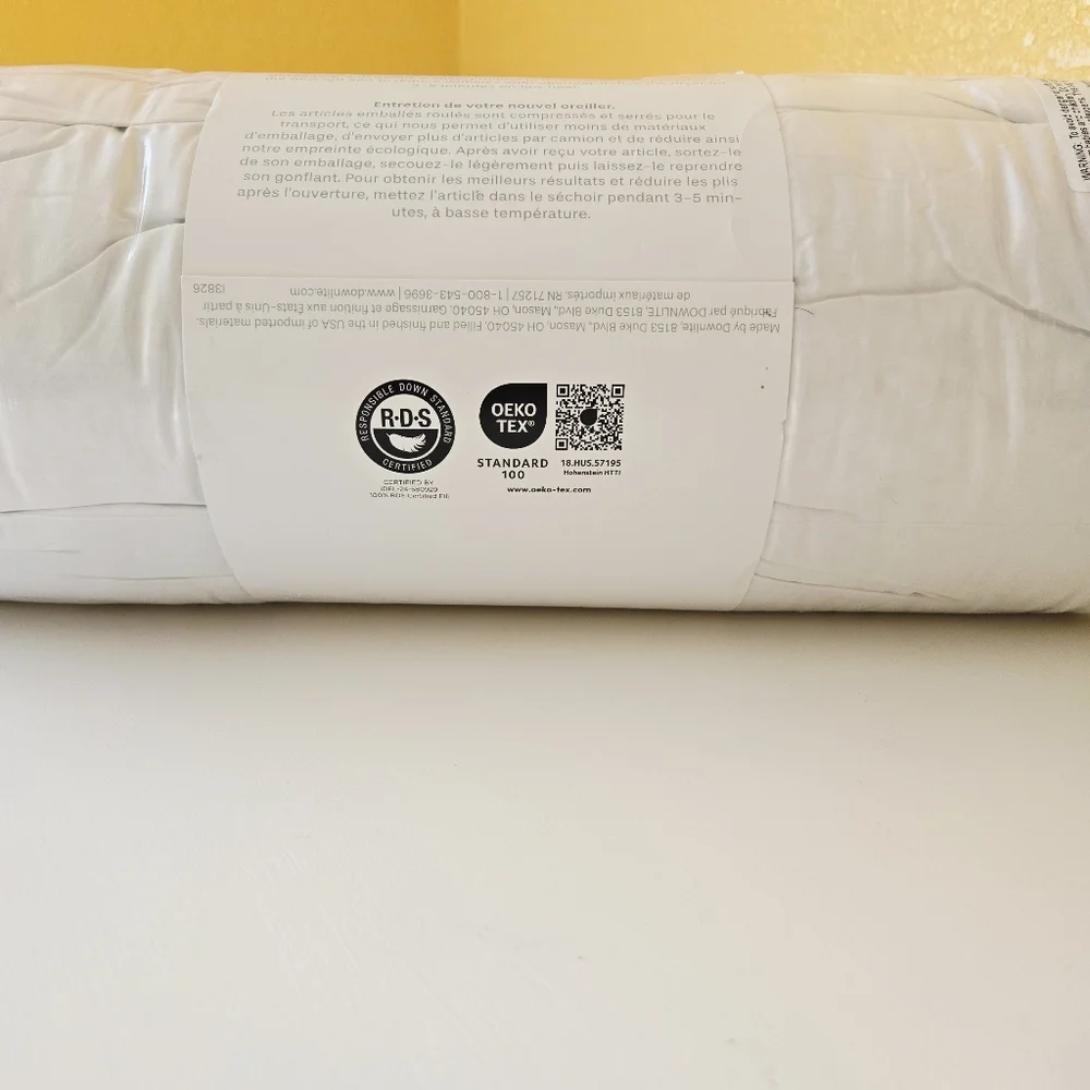 New Downlite Hotel Collection European Down Pillow King Soft 400TC 600FP